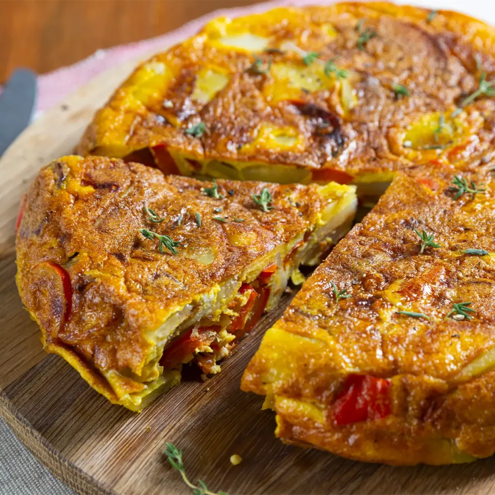 Frittata patate e peperoni